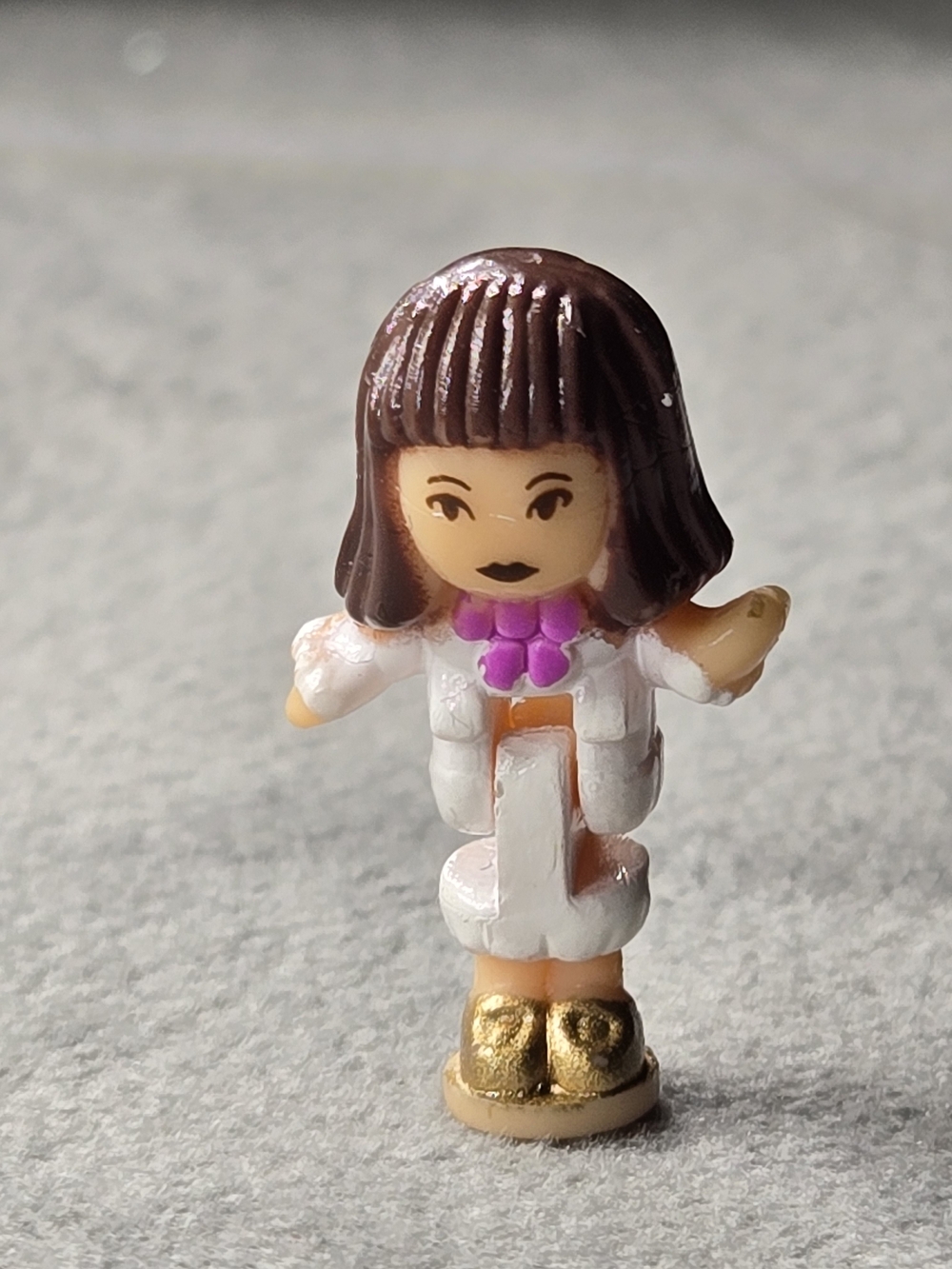 Polly Pocket Figure Becky Aka Miss White From Light Up Salon Bluebird Toys 1994